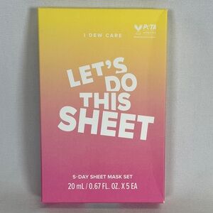 I Dew Care Face Mask Let's Do This Sheet Variety Pack 5 Individual Mask K-Beauty